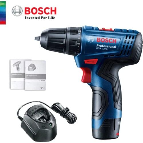 Original Bosch Hand Electric Drill GSR120-LI 12V Rechargeable Cordless Multi-function Home DIY Electric Screwdriver Power Tool