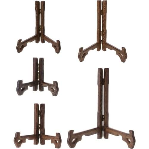3-7 Inch Tall Wood Display Stand Holder Easels For Plates Photos Tea Tray 5 Size