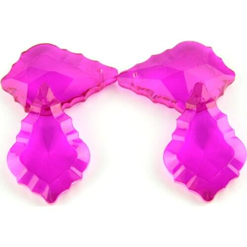 38mm-76mm Rose Crystal Glass Chandelier Crystal Maple Leaf Crystal Hanging Pendant For Lamp Part