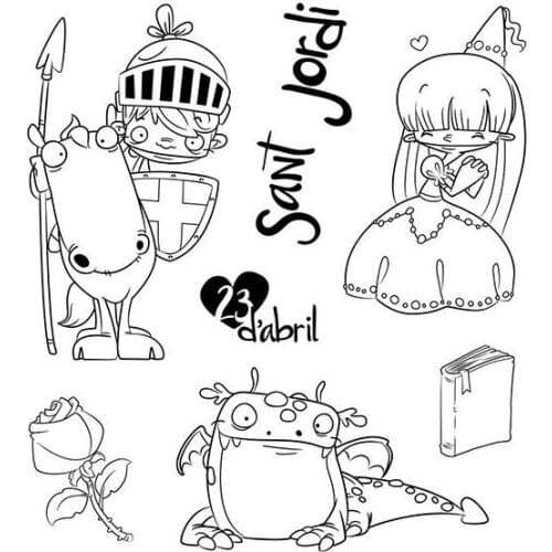 Knight Transparent Clear Silicone Stamp Seal DIY Scrapbooking photo Album A0427