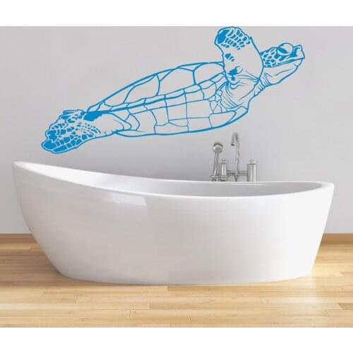 Removable Sea Animal Tortoise pattern wall sticker for bathroom home decoration