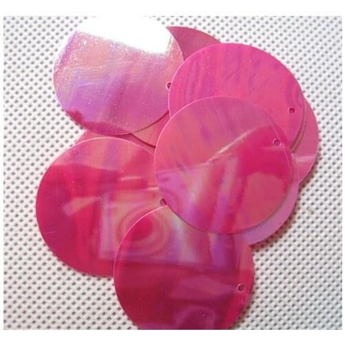 Sewing supplies High-grade opalescent plated 30MM side hole round flat piece wedding dress DIY accessories PVC beads