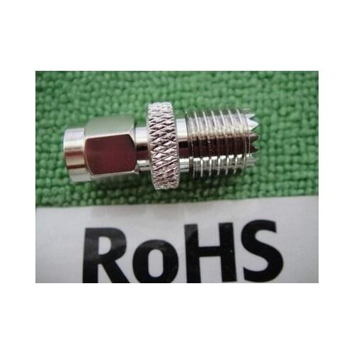 SMA MALE TO MINI-UHF FEMALE JACK COAX ADAPTER RF CONNECTOR 4 MINI PL259 MALE UB5