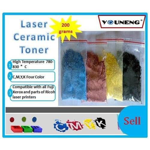 Compatible bulk laser ceramic toner for xerox 6510 6500 215 color copier,ceramic toner powder CMYK 50g/color 200g