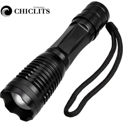 LED Flashlight Torch XML-T6 3800LM Portable Self Defense Tactical Rifle Flashlights Battery Prowered Camping Hiking Torch Lamp