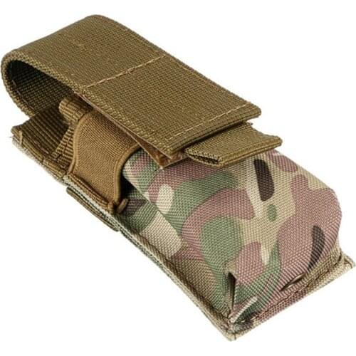 Tactical Molle M5 Flashlight Bag EDC Single Pistol Magazine Torch Holster, Outdoor Holder Hunting Knife and Holster Pouch