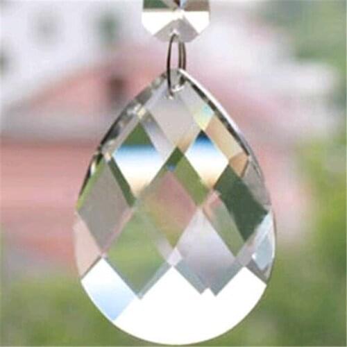 High Quality 38mm,50mm Almond Grid Shaped Crystal Lighting Hanging Drops Chandelier Prism Pendant For Window/Room/Wedding Decor