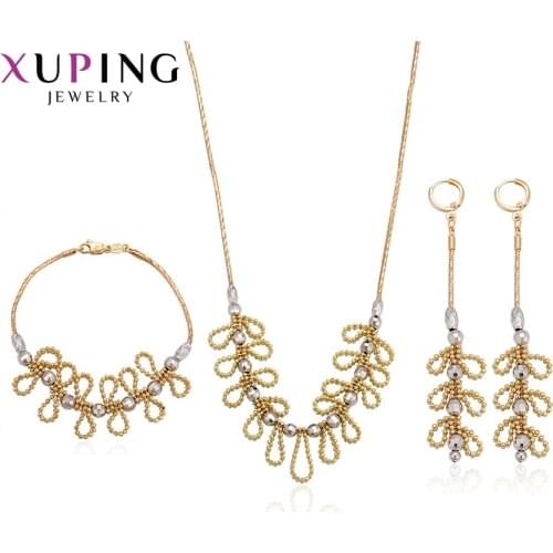 Xuping Fashion Luxury Jewelry Sets Multi-color Plated for Women Christmas Day Gift 61311