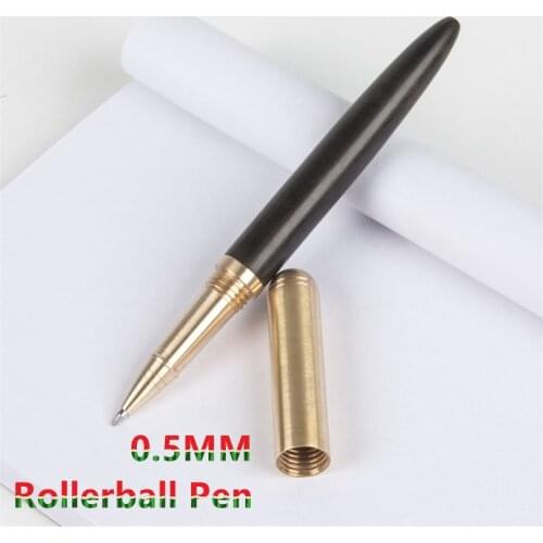 Lot wood with brass ball roller pens 0.5mm ink ballpoint pen for writing wholesale 2026