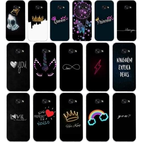 86AA Black Star Boss Queen Soft Silicone Tpu Cover phone Case for Samsung A3 A5 A7 A8 2016 2017 2018 A50