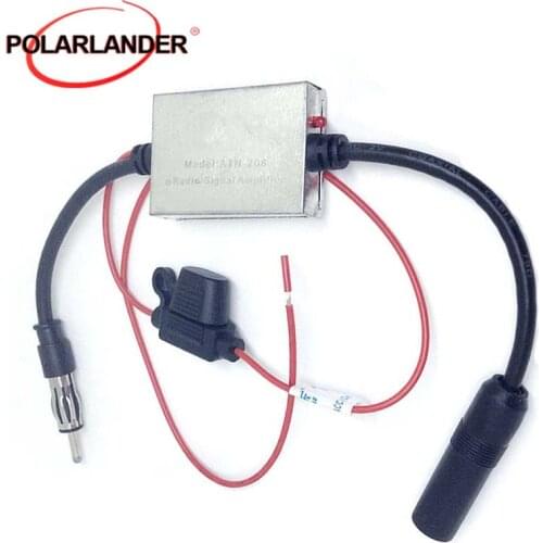 Car Antenna FM AM Signal Amplifier Anti-interference Metal Universal 12V-24V Auto Car Radio Aerials ANT-208 GPS Navi Amplifier