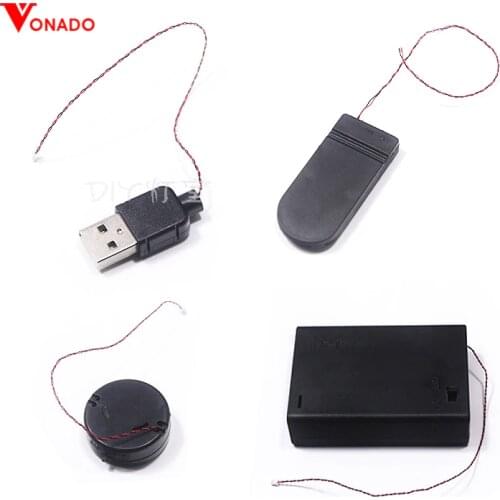 USB Cable Battery Case Led Light Compatible For Lego City Street Single lamp battery box USB For lego /pin/ House DIY Toys