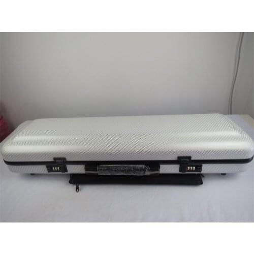 White color Carbon fiber coded lock violin case 4/4 with music bag