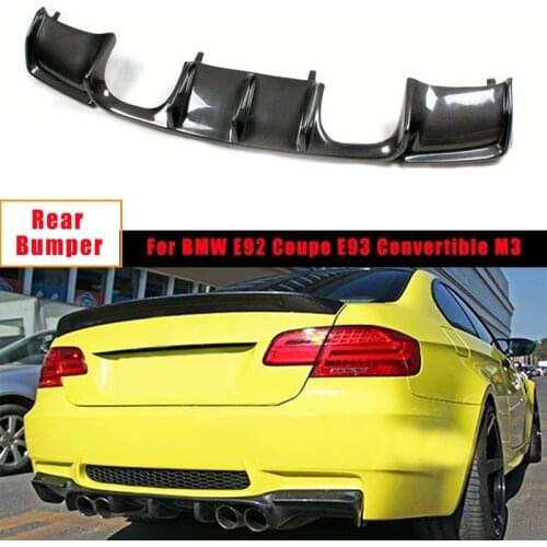 E92 Rear Bumper Carbon Fiber Car Rear Bumper Lip Spoiler Diffuser for BMW E92 Coupe E93 Convertible M3 2008 - 2013 Non 4 Door
