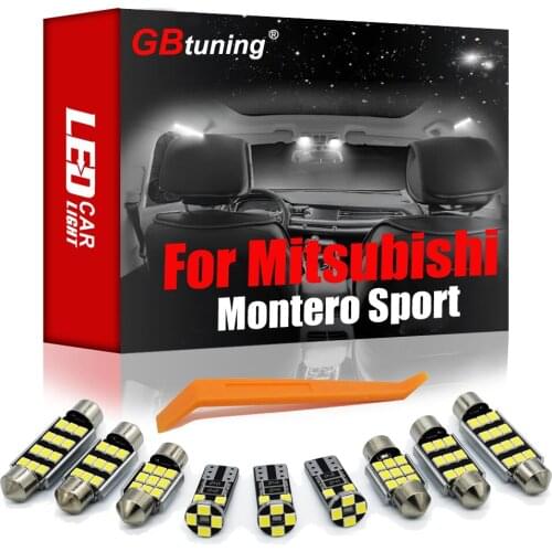 Good Quality Canbus LED Interior Reading Room Light Kit 13PCS For Mitsubishi Montero Sport 1997-2004 Car Trunk Dome Bulb Lamp