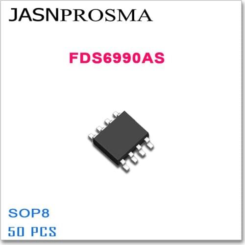 JASNPROSMA FDS6990AS SOP8 50PCS 30V 7.5A Dual N-Channel FDS6990A FDS6990 6990 High quality FDS