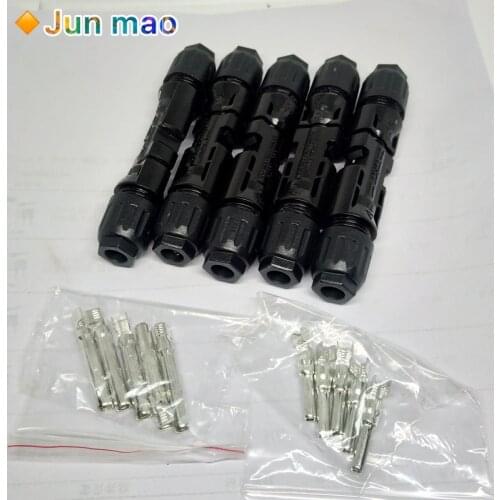 5 pairs Connector male female 30A 1000V Solar Panel branch series Connect Cable Power Plug 2.5/4/6mm2 Universal