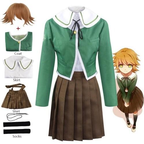 Kuma Chihiro Fujisaki Cosplay Costume Danganronpa Fujisaki Cosplay Womens JK Uniforms Suit Halloween Carnival Costume