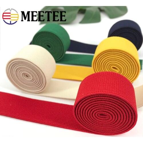 2Meters 38MM Colorful Thicking Elastic Bands Webbing for Garment Trousers Waist Rubber Bands Handmade Accessories AP618