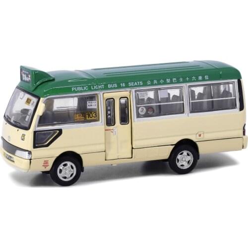 HeyToys Tiny 1/76 Toyota Coaster Green Minibus DieCast Model Collection Limited Edition