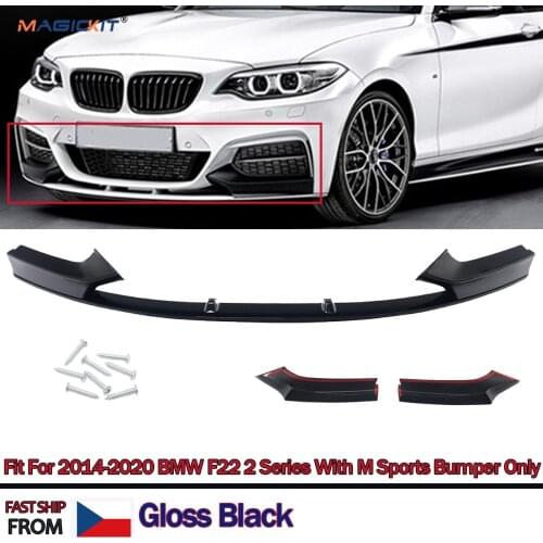 MagicKit FOR BMW 2 SERIES F22 F23 FRONT DIFFUSER SPLITTER VALANCE LIP SPOILER GLOSS BLACK