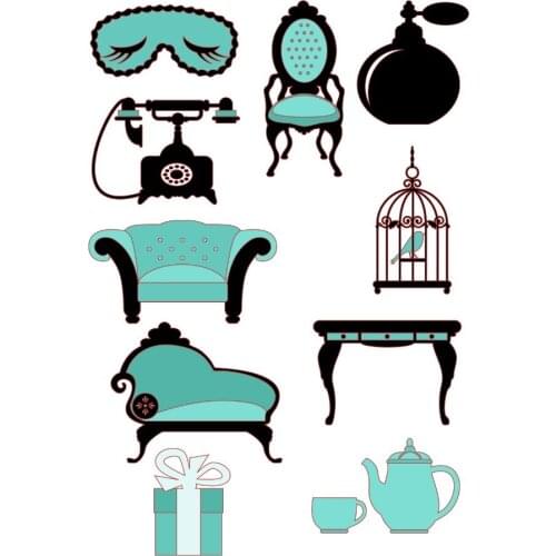 Eye Mask Sofa Perfume Bird Cage Scrapbook DIY photo cards account rubber stamp clear stamp transparent stamp 11x16cm CS2174