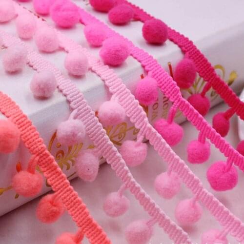 Pom Pom Trim Ball 12mm MINI Pearl Pompom Fringe Tassel Ribbon Sewing Lace Kintted Fabric Handmade DIY Craft Accessories 20yards