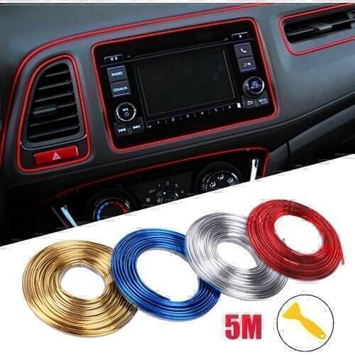 Car Moulding Decoration Strips 5M Mouldings Door COVER FOR nissan x-trail t32 renault logan 2 hyundai ix35 IX25 cruze