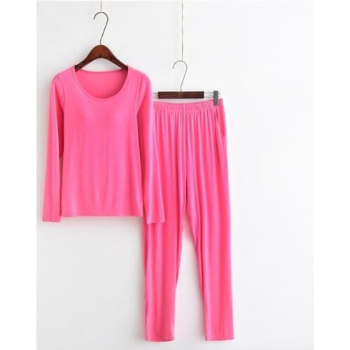 New Pyjama Pour Femme Modal Cotton Spring Home Clothes Loungewear Autumn Winter Bottoming Sleepwear Pijama Women Pajamas Set