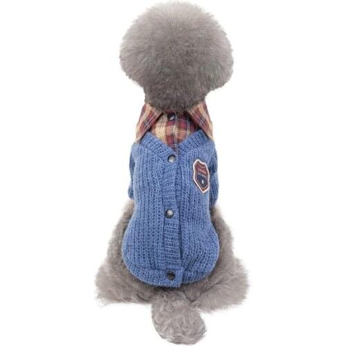 Pet Clothes Dog Clothing Dog Sweater Autumn/Winter Solid Plaid Dog Winter Jacket Dog Costume Dog Winter Clothes Dog Sweaters