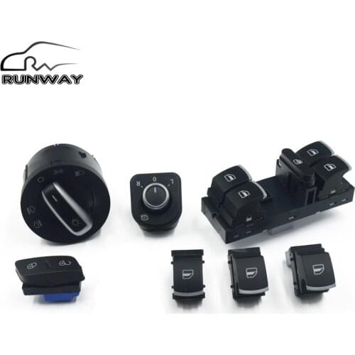 Window Headlight Mirror Door Control Switch For VW Jetta Golf MK5 6 Tiguan RABBIT 5ND941431A 5ND959565B 5ND959857 1K0962125