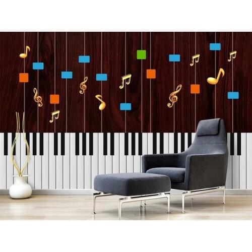Custom 3d Mural Wallpaper Piano modern music background wall painting TV Background 3D Mural Wall Paper