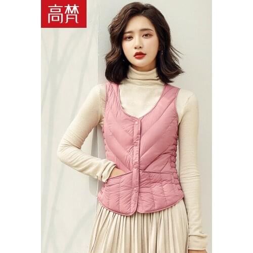 Xiaomi Goldfarm down vest womens short 2021 new autumn and winter versatile waistcoat, vest outside and jacket inside