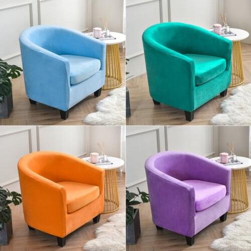 Split Style Tub Club Chair Cover Mini Sofa Couch Slipcovers for Living Room Bar Club Couch Cover With Seat Cushion Covers 2021