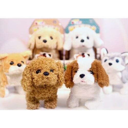 Realistic Teddy Simulation Dog Smart Called Walking Electric Plush Toy Teddy Robot Dog Toy Puppy Plush for Christmas Gift