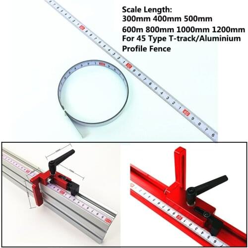 Self Adhesive Steel Ruler Miter Saw Scale Miter Track Tape Measure For T-track Router Table Saw Band Saw Woodworking Tools