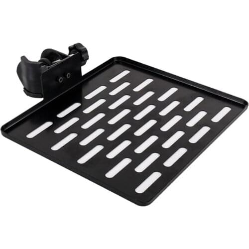 T3EE Sound Card Tray Hollowed-out Live Broadcast Microphone Rack Stand with Free Regulating Clamp Storage Shelf Phone Clip