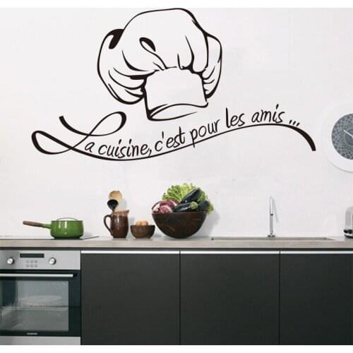 Vinyl Removable Wall Sticker French Kitchen and Bathroom Tile Mural Carving Decal Artist Home Decorative Painting DD0432