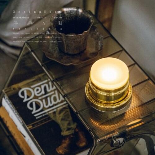 Retro Vintage Charging Magnetic Table Light Brass LED Dimming Bedroom Atomsphere Wall Lamp For Bedside Living Room Desk Decor