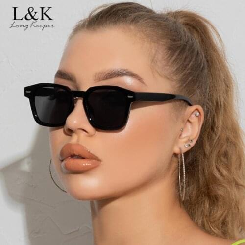 Rivet Square Sunglasses Men Women Classic Vintage Sun Glasses Yellow Lens Driving Glasses UV Protection Eyewear zonnebril dames