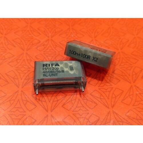 100% 6PCS New and original RIFA force film capacitor 250V 100n+100R X2 PMR209 series short legs
