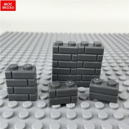 100pcs/lot Brick 98283 Modified 1 x 2 with Masonry Profile wall brick MOC DIY building block assemble compatible brick