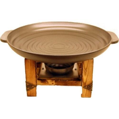 25cm 30cm Circular Barbecue Dish Thickened Korean baking Tray Grill Barbecue Skewers Chafing Dish Party Buffet Pan Cookware