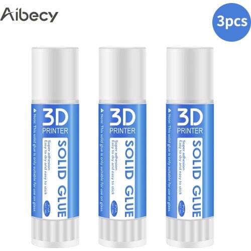 Aibecy 3pcs Solid Glue Stick Anti Edge Warping Adhesive Glue Non-toxic Washable for Hot Bed Platform Glass Plate 3D Printer