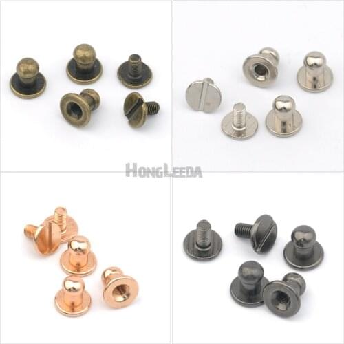 5*8*8mm brass screw knob rivets handbag belt shoes watchband metal rivets silver/black/bronze/gold ZD015