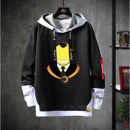 Anime Assassination Classroom Hooded Teenagers Cartoon Costume Hoodies Unisex Casual Fake Two-Piece Sweatshirt jacket