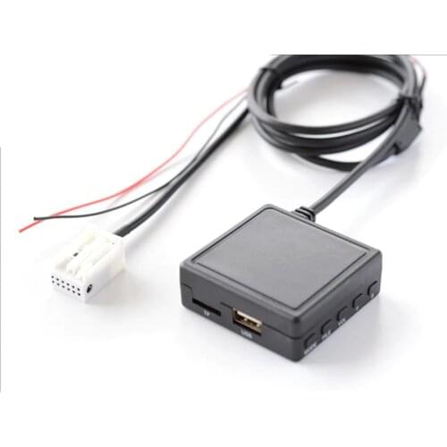 Car 5.0 Wireless Bluetooth Aux Adapter Mmusic Module Microphone TF USB Flash Drive for Peugeot 207 307 407 308