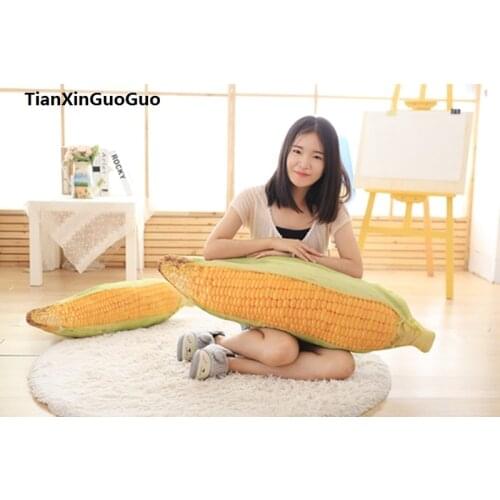 Large 100cm creative Dimensional corn plush toy,zipper closure, soft throw pillow home decoration birthday gift h2704
