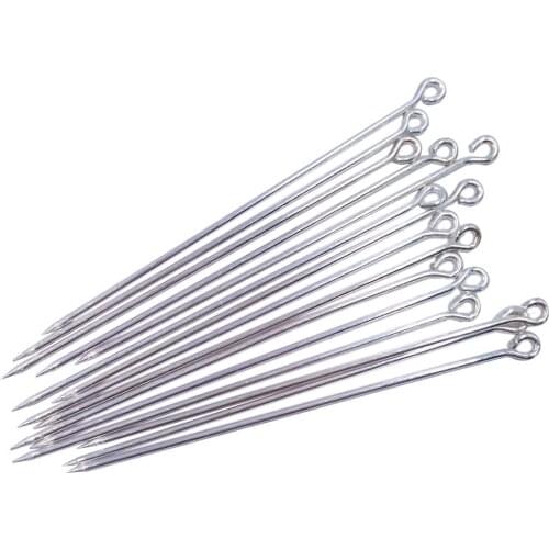 Silver Plated 1000peices 50mm 60mm 70mm Sharp Tip Eey Pins Muslim Hijab Pins Stick Safety Scarf Pins MHP11