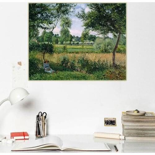 Citon Camille Pissarro《Morning Sunlight Effect, Eragny》Canvas Art Oil Painting Famous Artwork Picture Wall Decor Home Decoration